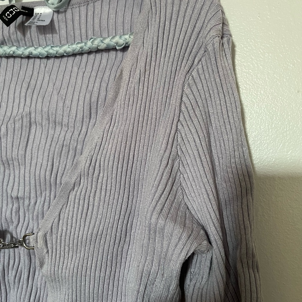 H&M Ribbed Lavender Cardigan - Picture 5 of 7